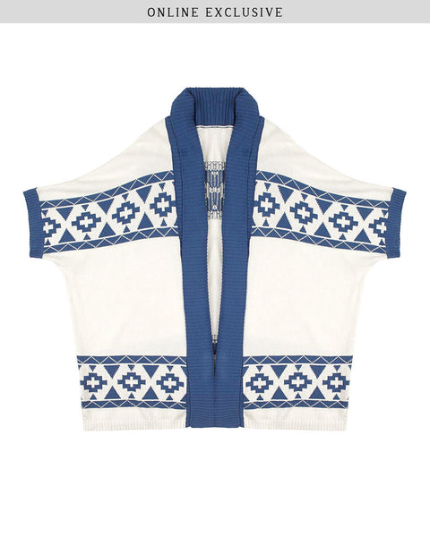 Aztec Cardigan | Cerulean