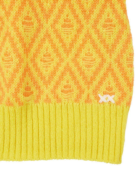 Diamond Shawl Sweater | Sunflower