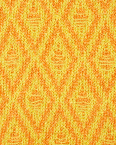 Diamond Shawl Sweater | Sunflower