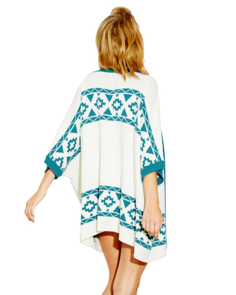 Aztec Cardigan | Aqua