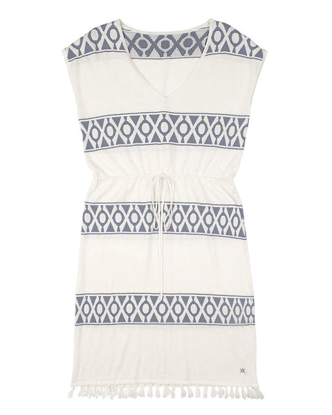 Aztec Dress | Stone Blue