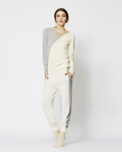 Panel Beach Pant | Ivory + Grey