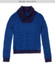 Diamond Shawl Sweater | Navy